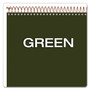 Ampad Gold Fibre Wirebound Writing Pad w/ Cover, 1 Subject, Project Notes, Green Cover, 8.5 x 11.75, 70 Sheets View Product Image