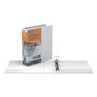 Stride QuickFit Round-Ring View Binder, 3 Rings, 2" Capacity, 11 x 8.5, White View Product Image