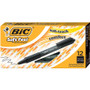 BIC Soft Feel Ballpoint Pen, Retractable, Fine 0.8 mm, Black Ink, Black Barrel, Dozen View Product Image