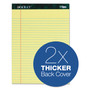 TOPS Docket Ruled Perforated Pads, Wide/Legal Rule, 8.5 x 11.75, Canary, 50 Sheets, 6/Pack View Product Image