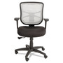 Alera Elusion Series Mesh Mid-Back Swivel/Tilt Chair, Supports up to 275 lbs, Black Seat/White Back, Black Base View Product Image