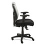 Alera Elusion Series Mesh Mid-Back Swivel/Tilt Chair, Supports up to 275 lbs, Black Seat/White Back, Black Base View Product Image