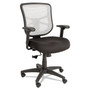 Alera Elusion Series Mesh Mid-Back Swivel/Tilt Chair, Supports up to 275 lbs, Black Seat/White Back, Black Base View Product Image