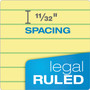 TOPS Docket Ruled Perforated Pads, Wide/Legal Rule, 8.5 x 14, Canary, 50 Sheets, 12/Pack View Product Image
