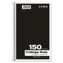 Oxford Coil-Lock Wirebound Notebooks, 3 Subjects, Medium/College Rule, Assorted Color Covers, 9.5 x 6, 150 Sheets View Product Image