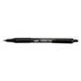 BIC Soft Feel Ballpoint Pen, Retractable, Medium 1 mm, Black Ink, Black Barrel, Dozen View Product Image