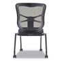 Alera Elusion Mesh Nesting Chairs, Black Seat/Black Back, Black Base, 2/Carton View Product Image