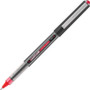 uni-ball VISION Stick Roller Ball Pen, Micro 0.5mm, Red Ink, Gray/Red Barrel, Dozen View Product Image