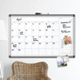 U Brands PINIT Magnetic Dry Erase Undated One Month Calendar, 36 x 36, White View Product Image