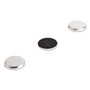 U Brands High Energy Magnets, Circle, Silver, 1.25" Dia, 12/Pack View Product Image