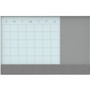 U Brands 3N1 Magnetic Glass Dry Erase Combo Board, 48 x 36, Month View, White Surface and Frame View Product Image