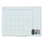 U Brands Floating Glass Dry Erase Undated One Month Calendar, 48 x 36, White View Product Image