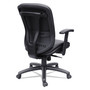 Alera Eon Series Mid-Back Bonded Leather Synchro with Seat Slide Chair, Supports 275 lbs, Black Seat/Black Back, Black Base View Product Image