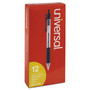 Universal Comfort Grip Retractable Ballpoint Pen, 1mm, Black Ink, Clear Barrel, Dozen View Product Image