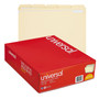 Universal Double-Ply Top Tab Manila File Folders, 1/5-Cut Tabs, Letter Size, 100/Box View Product Image