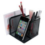 Universal Mesh Desk Organizer, 5 3/4 x 5 3/4 x 4 1/8, Black View Product Image