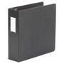 Universal Deluxe Non-View D-Ring Binder with Label Holder, 3 Rings, 3" Capacity, 11 x 8.5, Black View Product Image