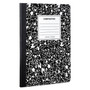 Universal Composition Book, Wide/Legal Rule, Black Marble Cover, 9.75 x 7.5, 100 Sheets, 6/Pack View Product Image