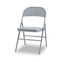 Alera Steel Folding Chair, Light Gray Seat/Light Gray Back, Light Gray Base, 4/Carton ALEFCMT4G View Product Image