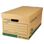 Universal Recycled Heavy-Duty Record Storage Box, Letter Files, Kraft/Green, 12/Carton View Product Image