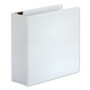 Universal Deluxe Easy-to-Open D-Ring View Binder, 3 Rings, 4" Capacity, 11 x 8.5, White View Product Image