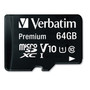 Verbatim 64GB Premium microSDXC Memory Card with Adapter, Up to 90MB/s Read Speed View Product Image