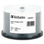 Verbatim CD-R Discs, Printable, 700MB/80min, 52x, Spindle, White, 50/Pack View Product Image