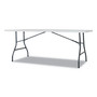 Alera Fold-in-Half Resin Folding Table, 72w x 29.63d x 29.25h, White View Product Image