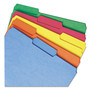 Smead Colored File Folders, 1/3-Cut Tabs, Letter Size, Assorted, 100/Box SMD11943 View Product Image