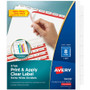 Avery Print and Apply Index Maker Clear Label Dividers, 8 White Tabs, Letter AVE11439 View Product Image
