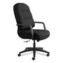 HON Pillow-Soft 2090 Series Executive High-Back Swivel/Tilt Chair, Supports up to 300 lbs., Black Seat/Black Back, Black Base HON2091CU10T View Product Image