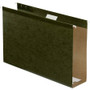 Pendaflex Extra Capacity Reinforced Hanging File Folders with Box Bottom, Legal Size, 1/5-Cut Tab, Standard Green, 25/Box PFX4153X3 View Product Image