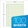 TOPS Engineering Computation Pads, 5 sq/in Quadrille Rule, 8.5 x 11, Green Tint, 100 Sheets TOP35510 View Product Image