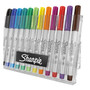 Sharpie Permanent Markers w/Storage Case, Extra-Fine Needle Tip, Assorted Colors, Dozen SAN1983252 View Product Image