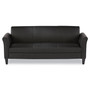 Alera Reception Lounge Furniture, 3-Cushion Sofa, 77 x 31.5 x 32, Black View Product Image