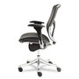 Alera EQ Series Ergonomic Multifunction Mid-Back Mesh Chair, Supports up to 250 lbs., Black Seat/Black Back, Aluminum Base View Product Image