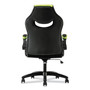 Sadie 9-Fourteen High-Back Racing Style Chair with Flip-Up Arms, Supports up to 225 lbs., Black Seat/Green Back, Black Base View Product Image