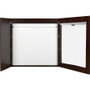 MasterVision Conference Cabinet, Porcelain Magnetic, Dry Erase, 48 x 48, Ebony View Product Image