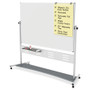 MasterVision Magnetic Reversible Mobile Easel, 70 4/5w x 47 1/5h, 80"h, White/Silver View Product Image