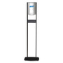 PURELL Elite LTX Floor Stand Dispenser Station, 1200 mL, 15.25" x 9.86" x 58.1", Chrome/Black View Product Image