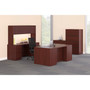 HON 10700 Series Single 3/4 Right Pedestal Desk, 48w x 30d x 29.5h, Mahogany View Product Image