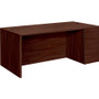 HON 10700 Single Pedestal Desk, Full Right Pedestal, 72w x 36d x 29.5h, Mahogany View Product Image