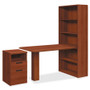 HON 10700 Single Pedestal Desk, Full Right Pedestal, 72w x 36d x 29.5h, Cognac View Product Image