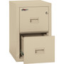 FireKing Turtle Two-Drawer File, 17.75w x 22.13d x 27.75h, UL Listed 350 for Fire, Parchment View Product Image