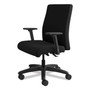 HON Ignition Series Big and Tall Mid-Back Work Chair, Supports up to 450 lbs., Black Seat/Black Back, Black Base View Product Image