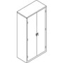 HON Assembled Storage Cabinet, 36w x 24 1/4d x 71 3/4h, Light Gray View Product Image