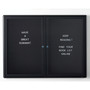 Quartet Enclosed Magnetic Directory, 48 x 36, Black Surface, Graphite Aluminum Frame View Product Image