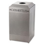 Rubbermaid Commercial Silhouette Can/Bottle Recycling Receptacle, Square, Steel, 29 gal, Silver View Product Image