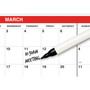 Universal Erasable Wall Calendar, 24 x 36, White/Red, 2021 View Product Image