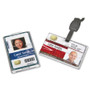 AbilityOne 8455016452732 SKILCRAFT Dual-Sided Name Badge Holder, Clear, 250/Box View Product Image